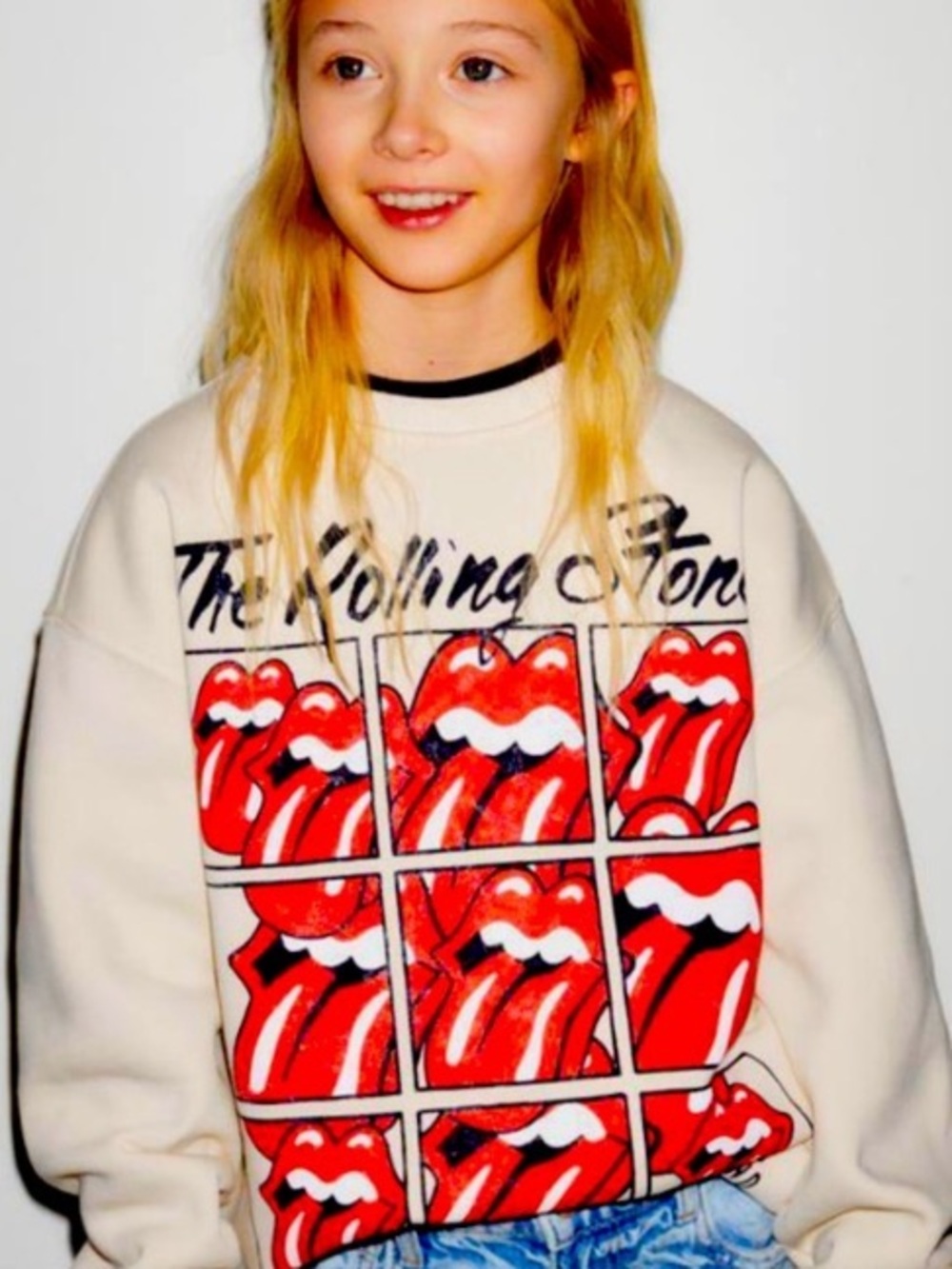 Zara Rolling Stones Band Graphic Sweater